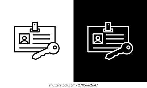 Besucherzugang White Icon Set Design