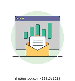 Visitor analytics website , vector illustration concept