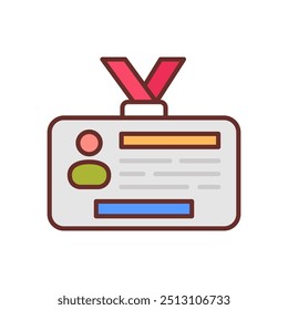 Iconos rellenos de la tarjeta del visitante, Ilustración vectorial