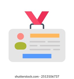 Ícones planos de cartão de visitante, ilustração de vetor