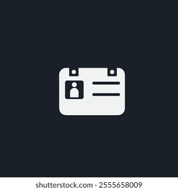 Visitor card icon flat vector design