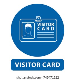 visitor card vector sign