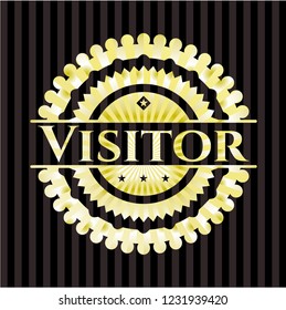 Visitor golden emblem