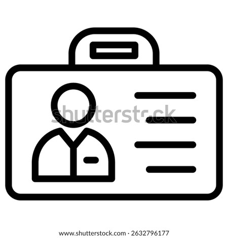 Visitor Icon Black and white outline vector