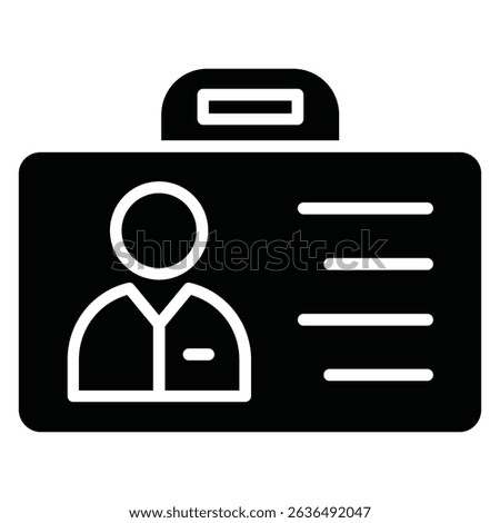 Visitor Icon Flat outline fill black and white