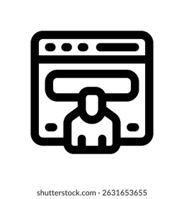 visitor line icon. Clean and minimalist vector icon for websites, mobile apps, presentations, and logos. Fully scalable and customizable for any project.
