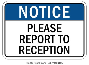 Visitor security sign and labels