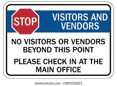 Carteles y etiquetas de seguridad de visitantes