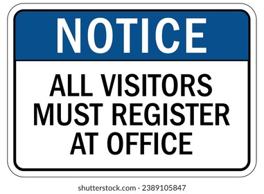 Visitor security sign and labels