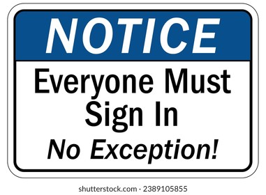 Visitor security sign and labels