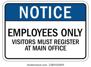 Visitor security sign and labels