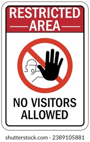 Visitor security sign and labels