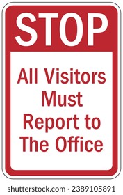 Visitor security sign and labels