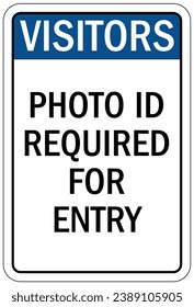 Visitor security sign and labels