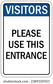 Visitor security sign and labels