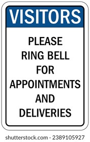 Visitor security sign and labels