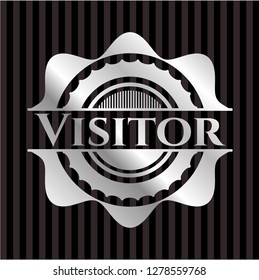 Visitor silver badge or emblem