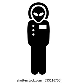 Visitor Skafandr vector icon. Style is flat black symbol, rounded angles, white background.