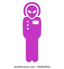 Visitor Skafandr vector icon. Style is flat violet symbol, rounded angles, white background.