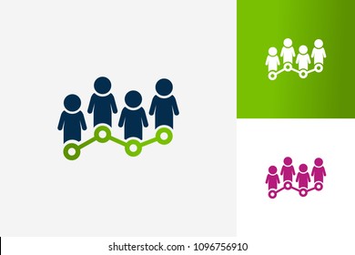 Visitor Statistic Logo Template Design Vector, Emblem, Design Concept, Creative Symbol, Icon