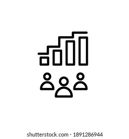 Visitor Statistics. Icon For Online Marketing And Digital Commerce Business. Vector