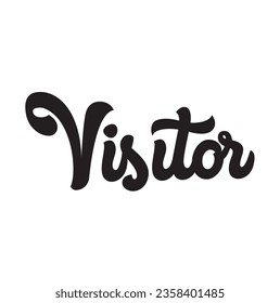 visitor text on white background.