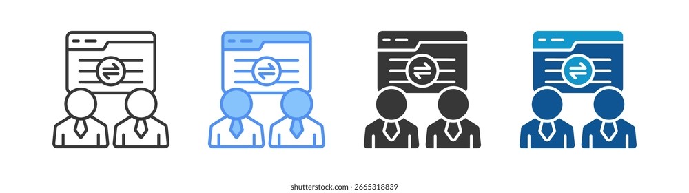 Visitors Icon Set Multiple Style Collection