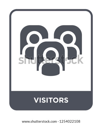 visitors icon vector on white background, visitors trendy filled icons from Hockey collection, visitors simple element illustration Foto stock © 