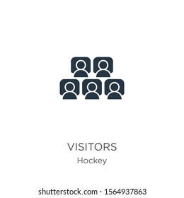 Visitors icon vector. Trendy flat visitors icon from hockey collection isolated on white background. Vector illustration can be used for web and mobile graphic design, logo, eps10