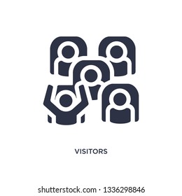 visitors isolated icon. Simple element illustration from hockey concept. visitors editable logo symbol design on white background. Can be use for web and mobile.