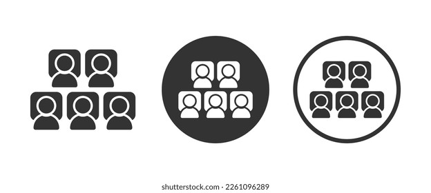 Colección de iconos gráficos vectoriales de visitantes 