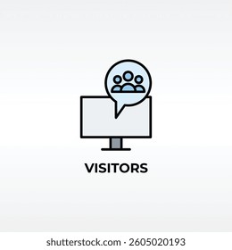 Visitors Vector, Icon Or Logo Sign Isolated Symbol Illustration