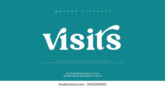 Visits modern creative minimal alphabet small letter logo design