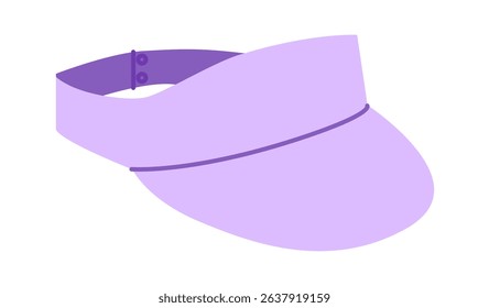 Visor cap with peak. Summer Head Fashion accessory hat clothing technical illustration. Vector headgear for Men, women, unisex style, flat template CAD mockup sketch outline isolated