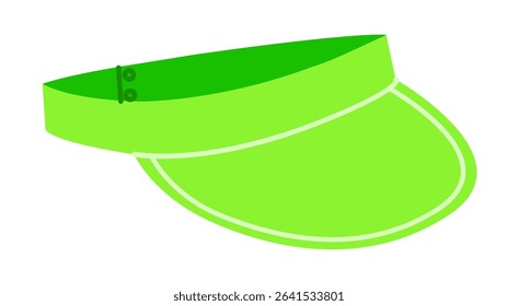 Visor cap with peak. Summer Head Fashion accessory hat clothing technical illustration. Vector headgear for Men, women, unisex style, flat template CAD mockup sketch outline isolated