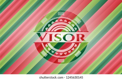 Visor christmas style badge..