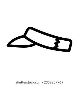 visor hat cap line icon vector. visor hat cap sign. isolated contour symbol black illustration