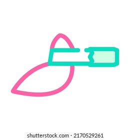 visor hat color icon vector. visor hat sign. isolated symbol illustration