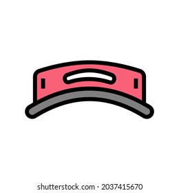 visor hat golf player color icon vector. visor hat golf player sign. isolated symbol illustration