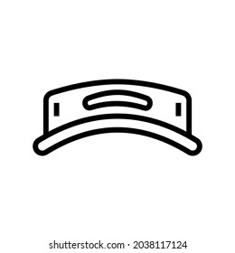visor hat golf player line icon vector. visor hat golf player sign. isolated contour symbol black illustration