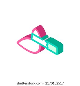 visor hat isometric icon vector. visor hat sign. isolated symbol illustration