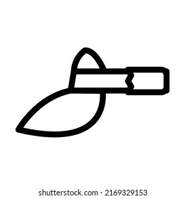 visor hat line icon vector. visor hat sign. isolated contour symbol black illustration