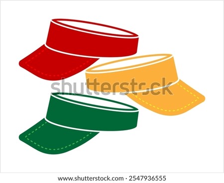 Visor Icon, Vizor Icon, Direct Sun Light, Brightness Protector For Eye Vector Art Illustration