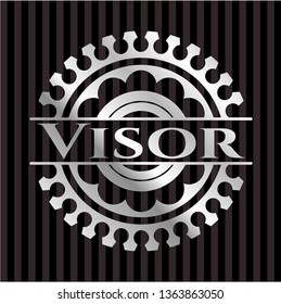 Visor silver badge or emblem