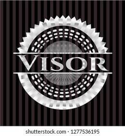 Visor silvery emblem or badge