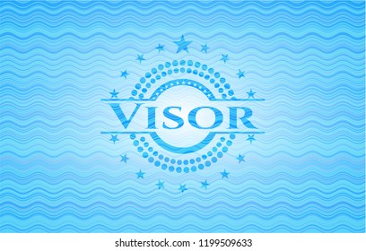 Visor water concept style emblem.