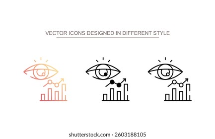 Vission icon design with white background stock illustration