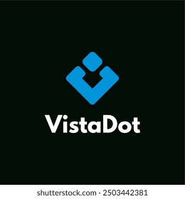 Vist Dot logo design ideas business name editable vector template  royalty free image