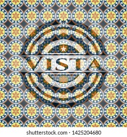 Vista arabesque emblem. arabic decoration.