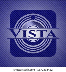 Vista badge with jean texture